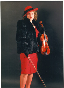 Carolyn Broe Violist in Red